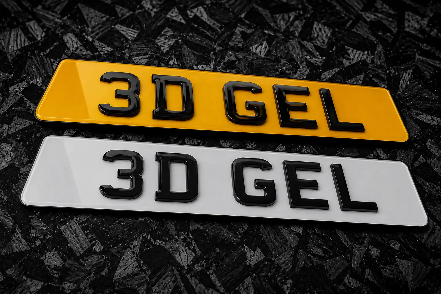 3D Gel number plates