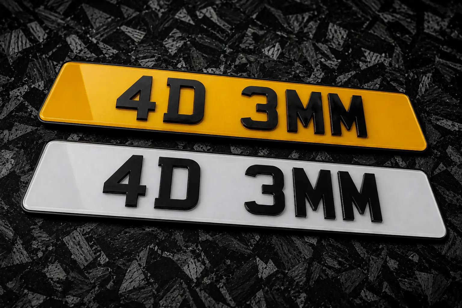 4D 3mm number plates