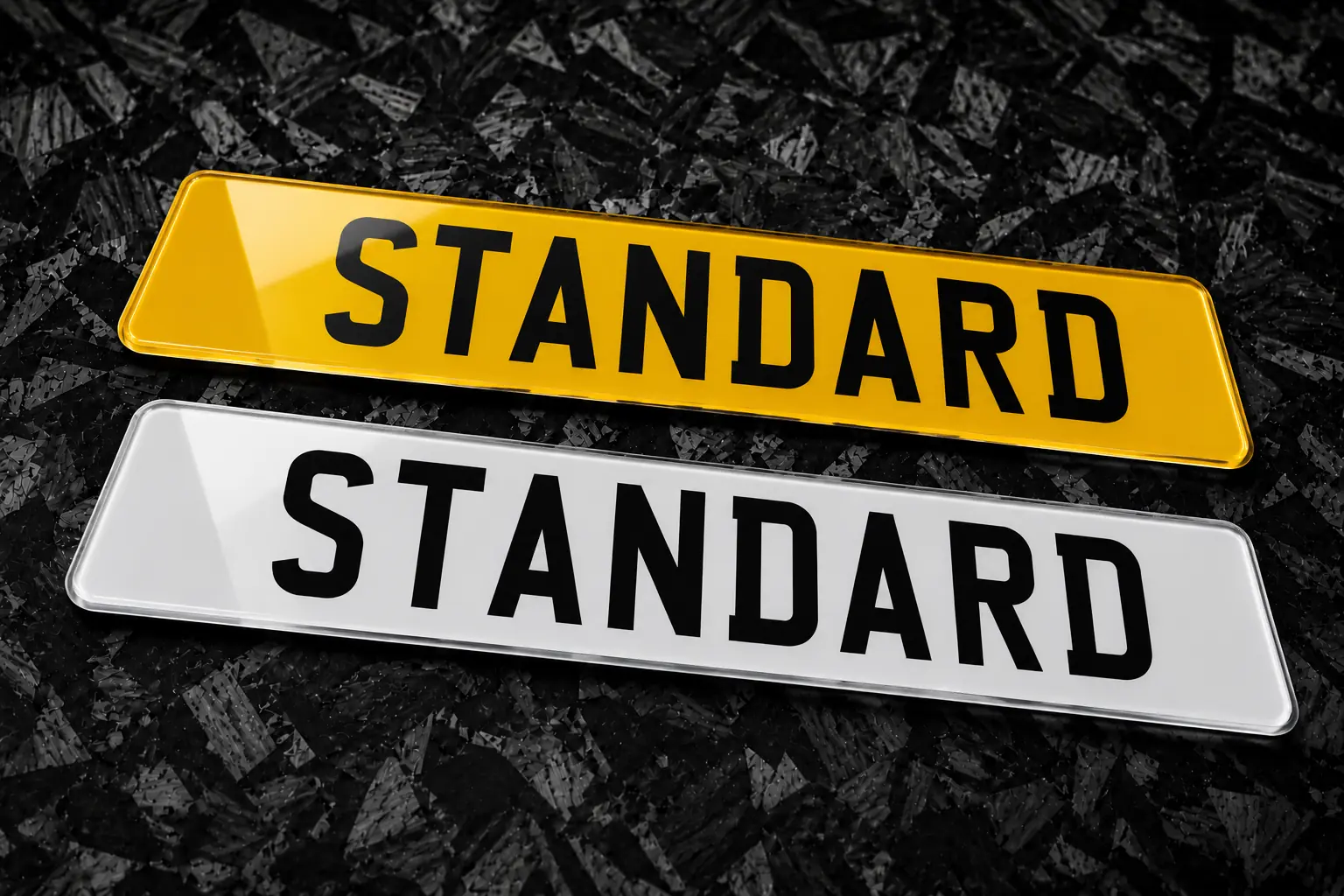 Standard number plates